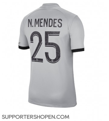 Paris Saint-Germain Nuno Mendes #25 Borta Matchtröja 2022-23 Kortärmad